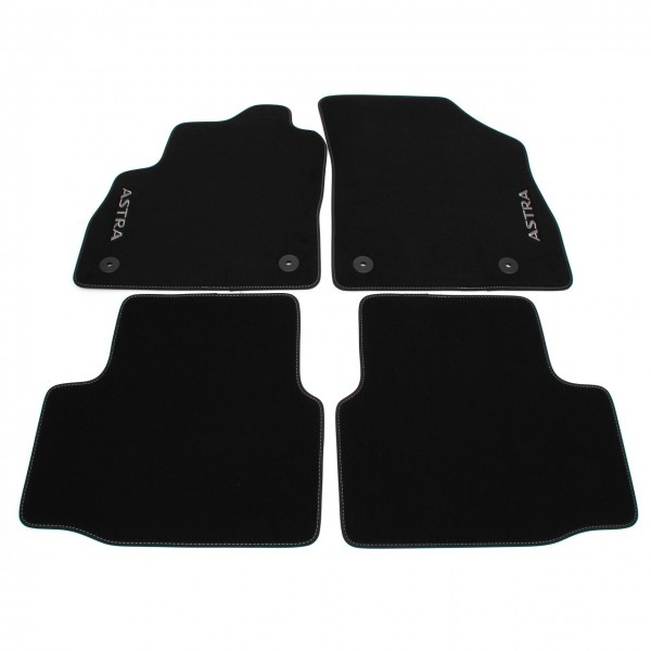 Juego (4 udes) Alfombrillas de velour color negro ORIGINAL OPEL ASTRA K, 39056505
