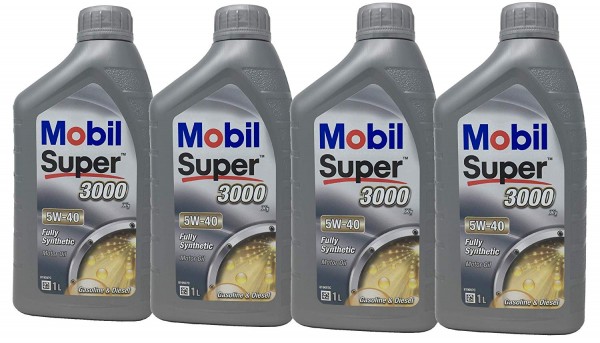 Pack 4 Litros MOBIL Super 3000 X1 5W-40, 1511654