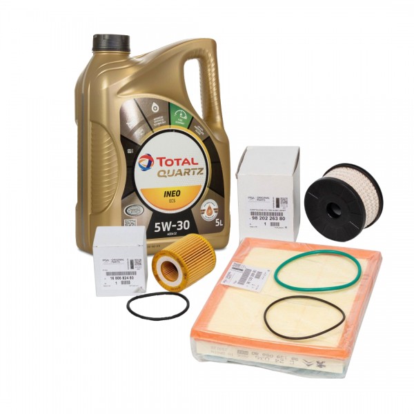 Pack 3 Filtros ORIGINAL PSA motores 1.5 BlueHDi & Total QUARTZ Ineo ECS 5W30 5L