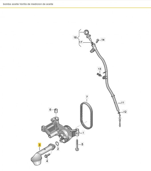 Bomba aceite ORIGINAL AUDI SEAT SKODA VOLKSWAGEN, 03L115105B