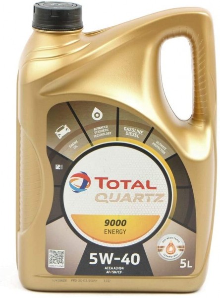 Total QUARTZ 9000 ENERGY 5W-40 5L 156812