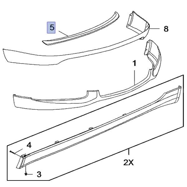 Spoiler trasero OPC ORIGINAL OPEL INSIGNIA 93199814