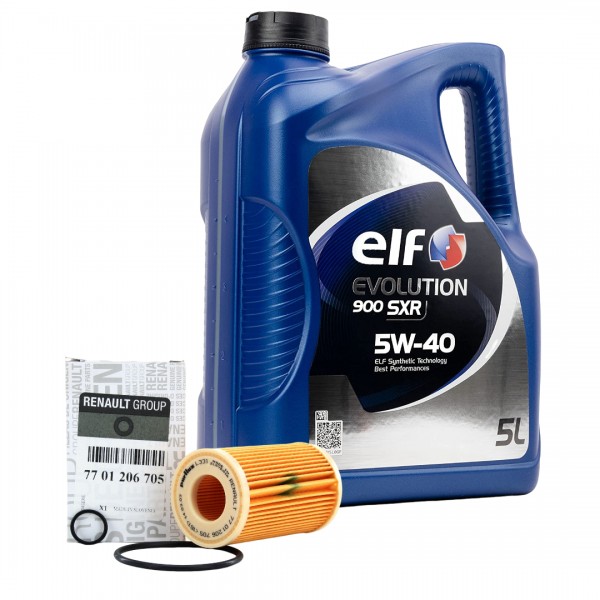 Pack Filtro Aceite ORIGINAL RENAULT 1.0, 1.2 Gasoli. 7701206705 & ELF Evolution 900 SXR 5W40 5L