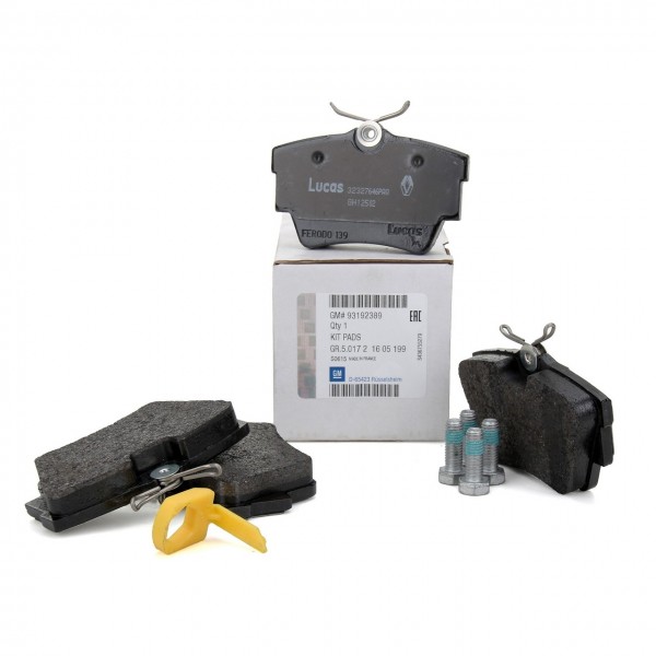 Juego 4 pastillas Freno traseras ORIGINAL OPEL Vivaro A / B, 93192389