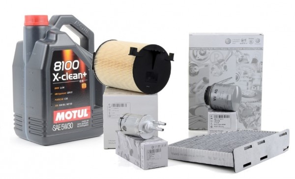 Pack 4 Filtros Originales motor 1.4 TFSI 03C115561B + MOTUL 8100 X-Clean+ 5W30