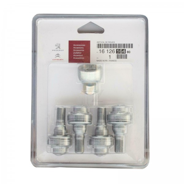 Juego (4 udes) Tornillos de seguridad ORIGINAL PSA OPEL 1612616480