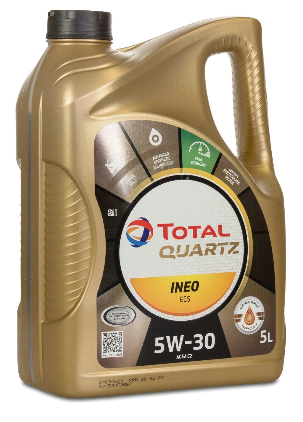 Total Quartz Ineo ECS 5W30 1L - 10,95 € - Neumáticos y Lubricantes