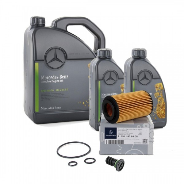 Pack Filtro Aceite ORIGINAL A6511800109 motor CDi & Aceite ORIGINAL 5W30 MB229.52 7 Litros