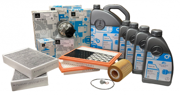 Pack 9L Aceite 5W30 'MB 229.51' + PACK mantenimiento 5 filtros, A6421800009 ORIGINAL MERCEDES-BENZ