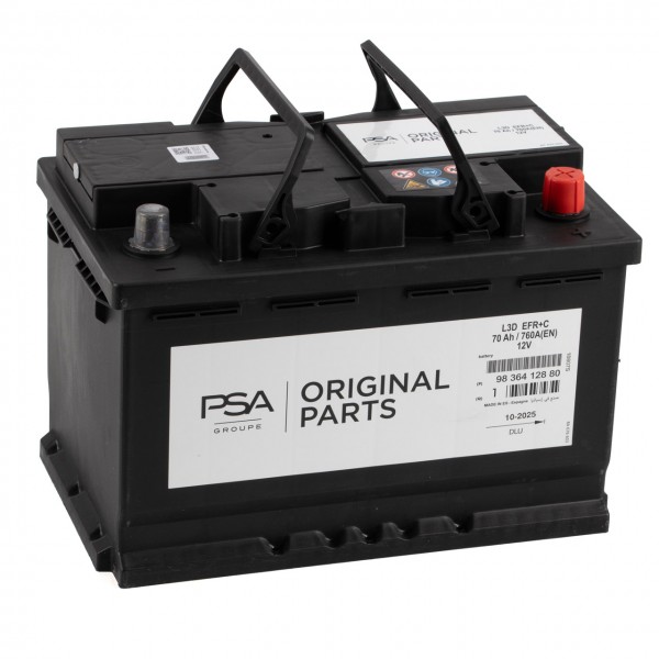 Batería de arranque ORIGINAL PSA 9836412880 -70Ah -12V - EFB 760A