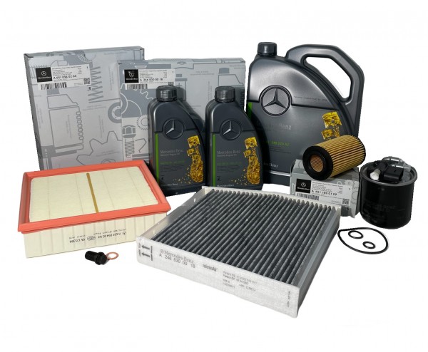 Pack 7L Aceite SAE 5W30 MB 229.52 & 4 Filtros ORIGINALES MERCEDES-BENZ