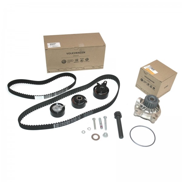Pack Juego de Correas Dentadas ORIGINAL VW 074198119P & Bomba de Agua 74121005M 2.5 TDI