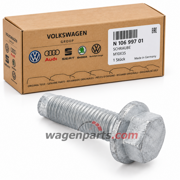 Tornillo hexagonal con collar M10X35 ORIGINAL SEAT AUDI SKODA VW, N10699701