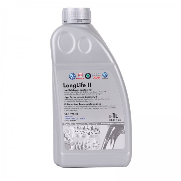 Lubricante ORIGINAL VW AUDI Longlife 2 II 0W30 1L G052183M2