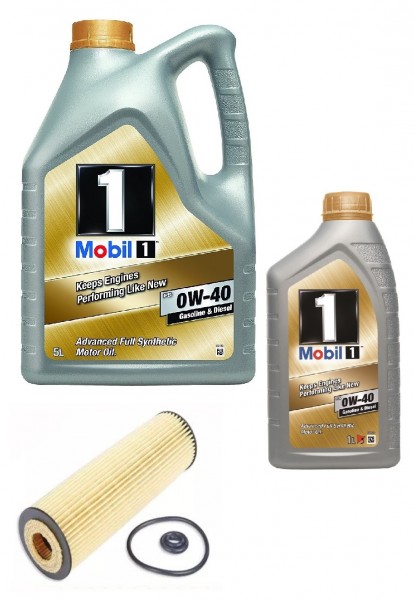 Pack 6 Litros MOBIL 1 FS 0W40 + Filtro Aceite ORIGINAL MB A2711800109
