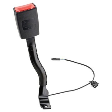 Cierre de cinturón con contacto de advertencia negro satinado/rojo fuego ORIGINAL SEAT, 5P0857756HQV