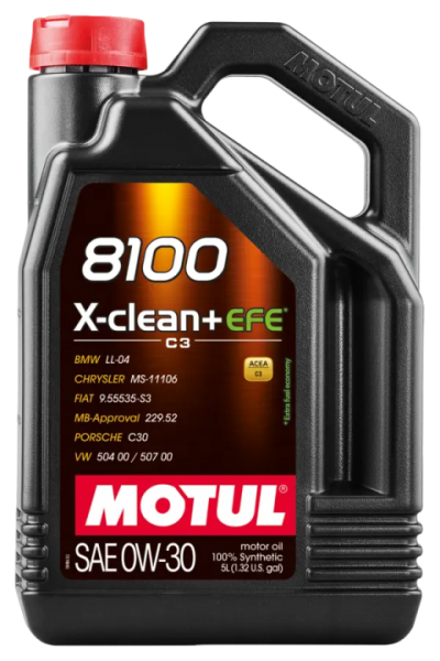 MOTUL 8100 X-CLEAN+ EFE 0W-30 111678, 5 Litros
