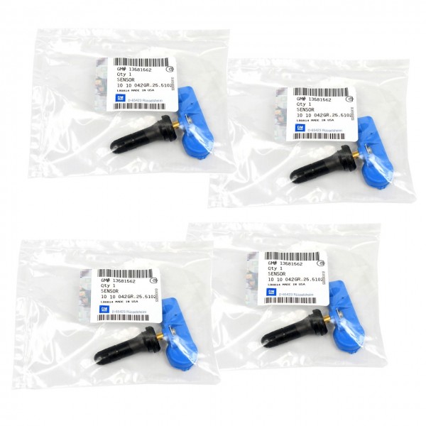 Juego de 4 Sensores de Ruedas 'Control Presión Neumáticos' ORIGINAL OPEL Adam, Corsa D,13581562