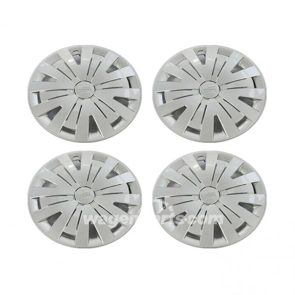 Juego (4 udes) Tapacubos llanta plata gris ORIGINAL SEAT Ibiza (6F) 6F0601147A1ZX