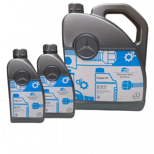 Pack 7 Litros Aceite motor Original MERCEDES BENZ MB229.51 5W30 MB5305, MB5301