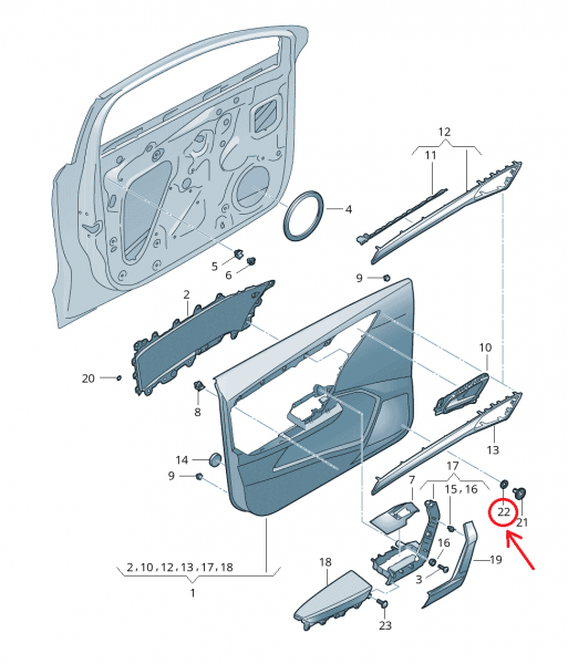 Arandela de Presión '11X2, 2X5,45' ORIGINAL SEAT AUDI VW WHT007526