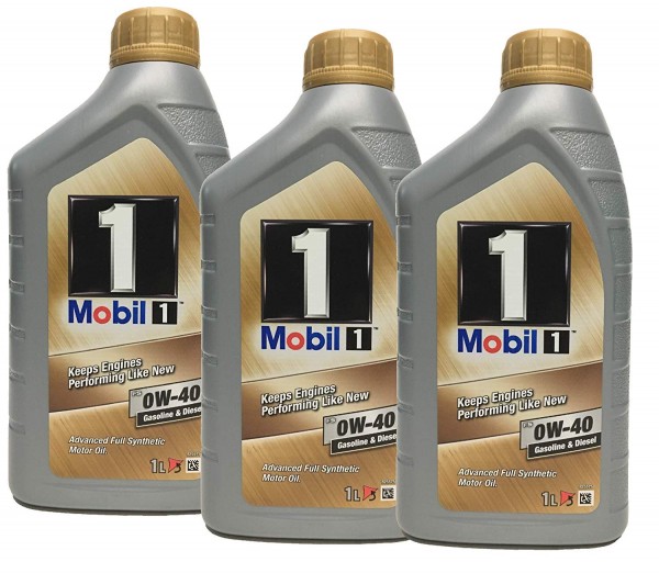 Pack 3 Litros MOBIL Trisintético FS 0W40, 153672