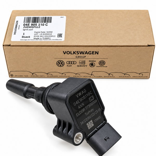 Bobina encendido con capuchon de bujia Original VW AUDI, 04E905110K