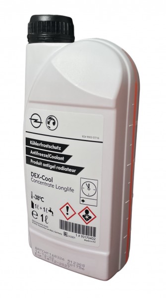Anticongelante concentrado DEXCOOL Longlife ORIGINAL OPEL 93170402 1L
