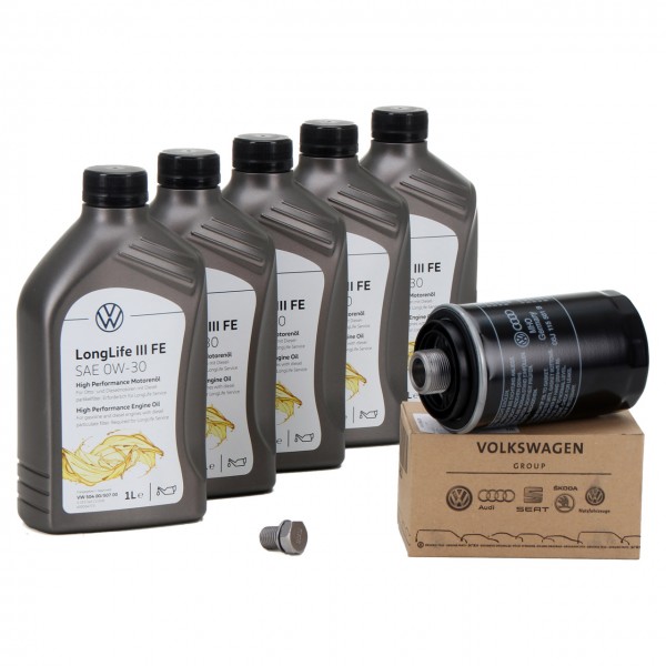 Pack 5 Litros ''0W30 LONGLIFE III FE'' + Filtro Aceite 06J115403Q ORIGINAL Grupo VOLKSWAGEN