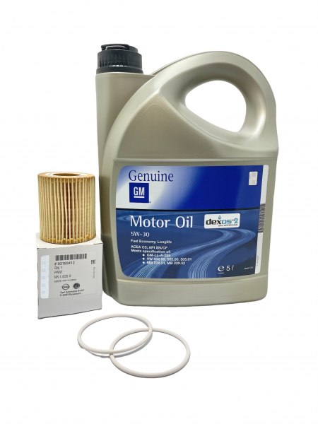 Pack Filtro Aceite ORIGINAL OPEL Astra H 1.9 CDTi 93183412 & Aceite OPEL DEXOS2 LL 5W30 5L