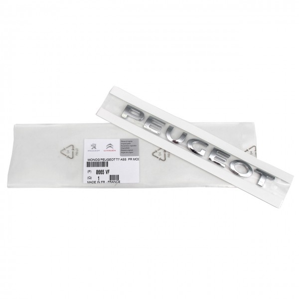 Emblema logotipo 'Peugeot' portón trasero ORIGINAL PEUGEOT 308 CC (4B),308 I (4A,4C) 8665VF