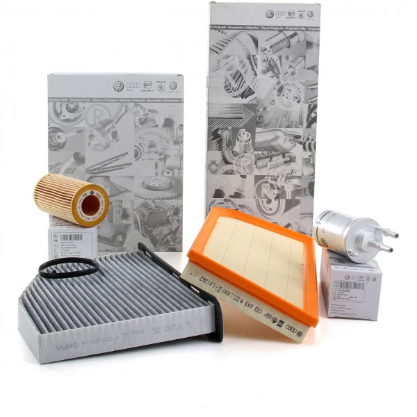 Pack 4 Filtros ORIGINAL SKODA SEAT AUDI A3 (8P), TT (8J), VW Eos, Jetta III (2.0 TSI / GTI)