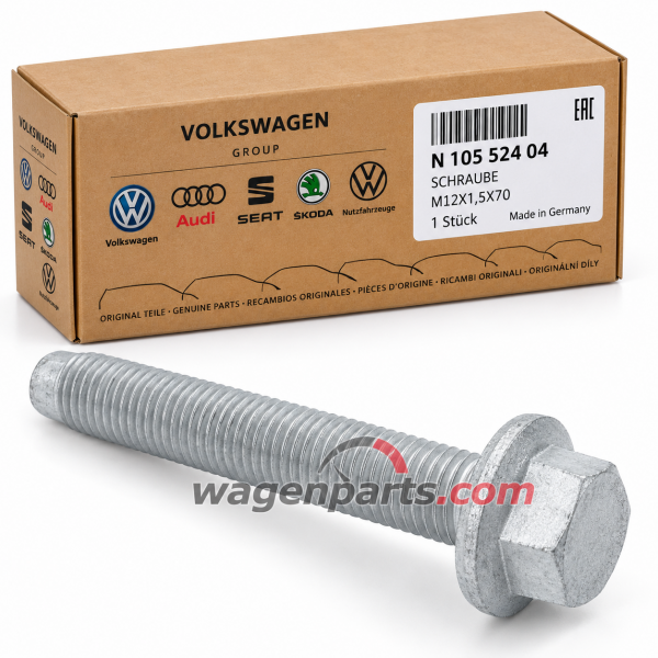 Tornillo hexagonal con collar M12X1,5X78 ORIGINAL SEAT AUDI SKODA VW, N10709001