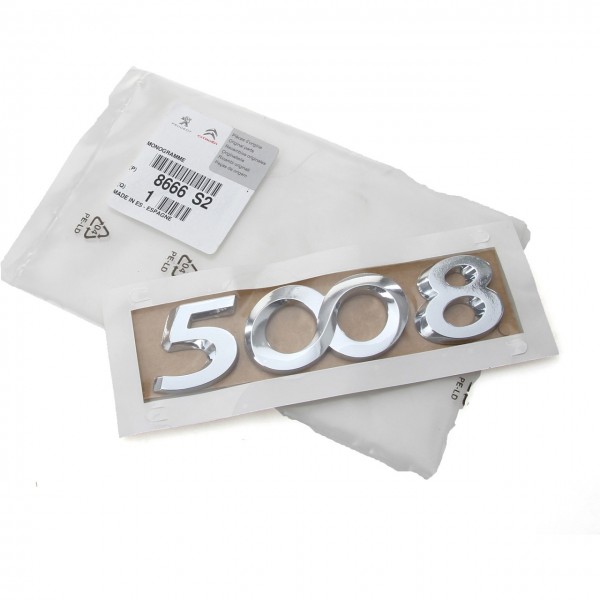 Emblema logotipo '5008' ORIGINAL PEUGEOT (5008), 8666S2