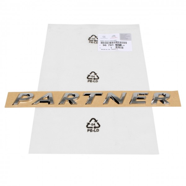 Emblema logotipo 'PARTNER' portón trasero ORIGINAL PEUGEOT Partner II (Tepee),9678176180