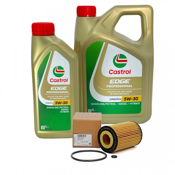 Pack Filtro Aceite ORIGINAL VAG 03N115562 1.6 2.0 TDI & 5L CASTROL Professional LongLife III 5W30