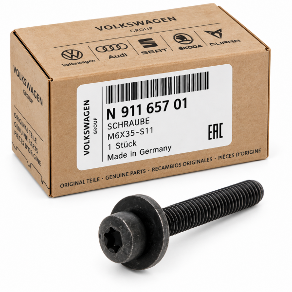 Tornillo hexágono.inter. red.(combin.) M6X35-S11 ORIGINAL SEAT SKODA AUDI VW, N91165701
