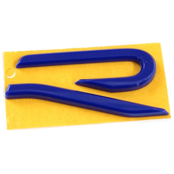 Emblema R diseño Deportivo adhesivo Azul ORIGINAL VW portón trasero, 5H0853675S502