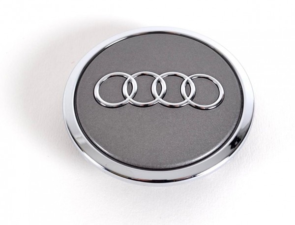Tapa centro de llanta rueda Buje Gris Metálico AUDI Original 8T0601170A 7ZJ