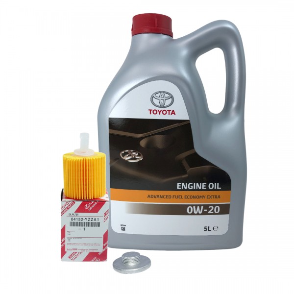 Pack Filtro Aceite ORIGINAL TOYOTA 04152-YZZA1 'Service Kit' & Aceite Motor 0W20 5L