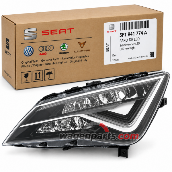 Faro delantero Full LED derecho ORIGINAL SEAT León III (5F1), 5F1941774A