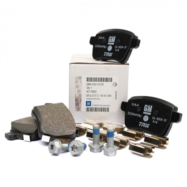 Juego 4 pastillas Freno traseras ORIGINAL OPEL Adam, Corsa E, 95517078