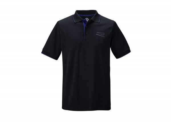 Polo negro con ribete azul colección «R» ORIGINAL VW, 5H6084230A