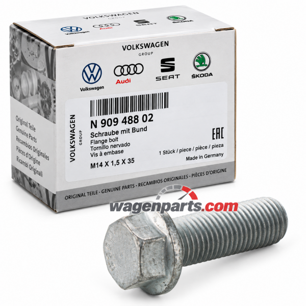 Tornillo nervado M14X1,5X35 ORIGINAL SEAT AUDI SKODA VW, N90558201