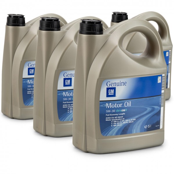 Pack 20 Litros Aceite de motor ''5W-30 DEXOS 2 Longlife'' ORIGINAL 93165557