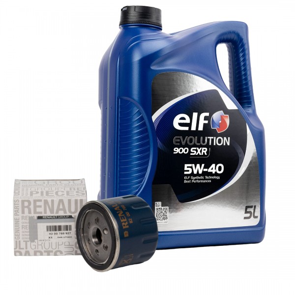 Pack Filtro Aceite ORIGINAL RENAULT 1.5dCi Diesel 8200768927 & ELF Evolution 900 SXR 5W40 5L