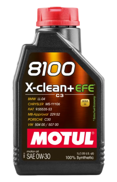 MOTUL 8100 X-CLEAN+ EFE 0W-30 111657, 1 Litro