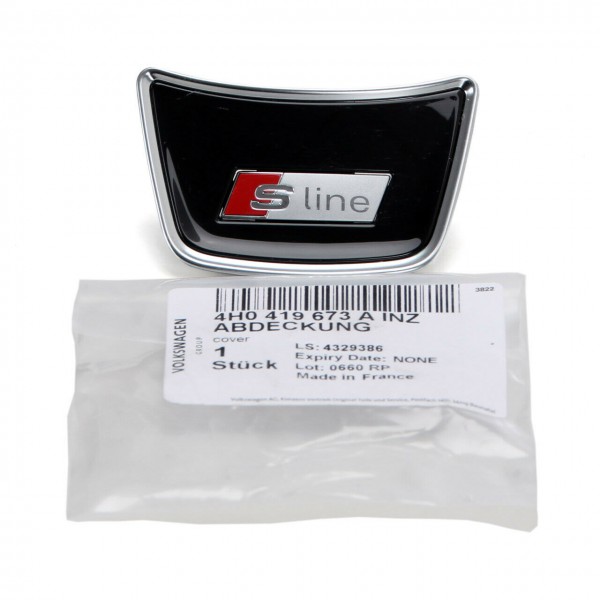 Cubierta S-LINE negro de alto brillo/cromo ORIGINAL AUDI A1/S1, A6/S6, A7, A8/S8, 4H0419673AINZ