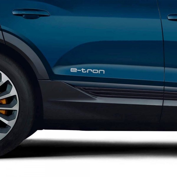 Lamina decorativa exterior 'e-tron' plata florete metalizada ORIGINAL AUDI,4KE064317Z7G