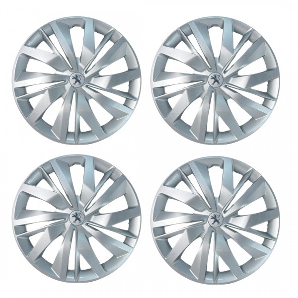 Juego (4 udes) Embellecedores llantas tapacubo LAPA 15 pulgadas ORIGINAL PEUGEOT 208 II (21P), 16633
